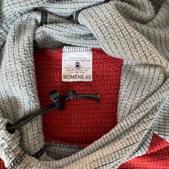 Melanzana Micro Grid Hoodie - Red/Slate - XS - Picture 2 of 7